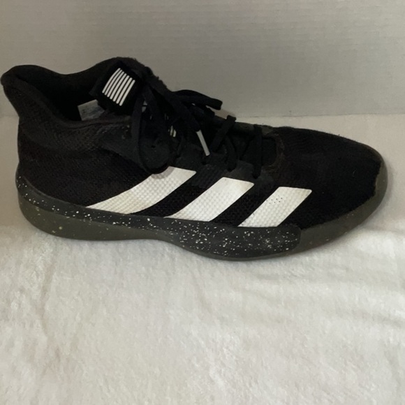 Adidas Black and White Athletic Shoes with Mesh Upper - Picture 4 of 8